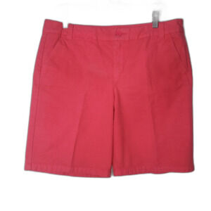 GAP Boyfriend Essential Roll Up Kahaki Bermuda Shorts Azalea Rose Womens Size 8